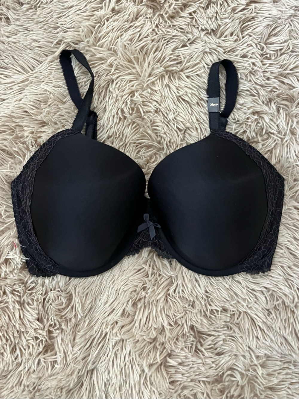 NWT Victoria's Secret Black Bra Dream Angels Perfect Coverage 36DDD